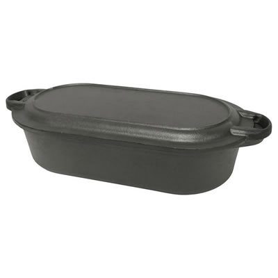 Bayou Classic 6 Quart Cast Iron Oval Fryer (7475)