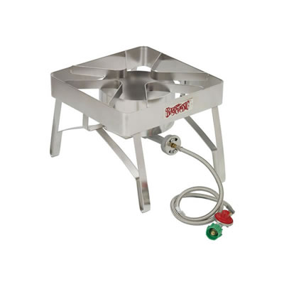 Stainless Patio Stove w/ Full Windscreen