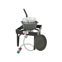 Bayou Classic Cast Iron Fry Pot - Patio Stove - 1