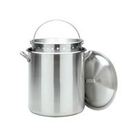 Bayou Classic 100 Quart Aluminum Stockpot w/ Lid & Basket (1000)