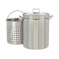 Bayou Classic 44 Quart Stainless Steel Stockpot w/ Lid & Basket (1144) / Bayou Classic 44 Quart Stainless Steel Stockpot w