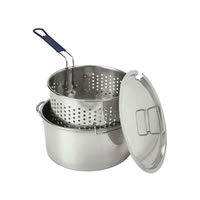 Bayou Classic 14 Quart Stainless Steel Fry Pot w/
