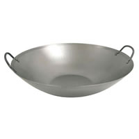 Bayou Classic Steel Flat Bottom Wok (15.5" x 4") 