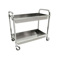 Bayou Classic Stainless Steel Serving Cart w/ 2 Trays (4873)