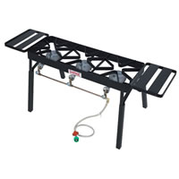 Bayou Classic Triple Fry Gas Burner with Shelves - 15 psi (TB650) (Alternate View 1)