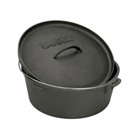 Bayou Classic 12-Quart Cast Iron Dutch Oven and Basket in the Cooking Pots  department at