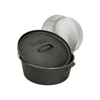 Bayou Classic 12 Quart Cast Iron Dutch Oven w/ Aluminum Basket (7412) / Bayou Classic 12 Quart Cast Iron Dutch Oven w/ Al