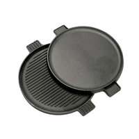 Bayou Classic 14" Cast Iron Reversible Round Griddle (7414) / Bayou Classic 14" Cast Iron Reversible Round Grid