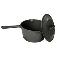 Bayou Classic Cast Iron Fajita Pan with Wooden Tray