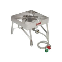 Stainless Patio Stove w/ Full Windscreen / 