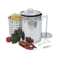 Bayou Classic 32 Quart Turkey Fryer w/ Rack & The