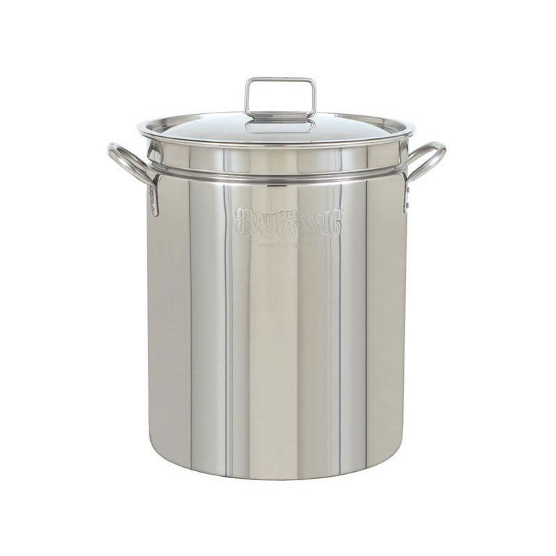 Bayou Classic 24 Quart Aluminum Stockpot with Basket